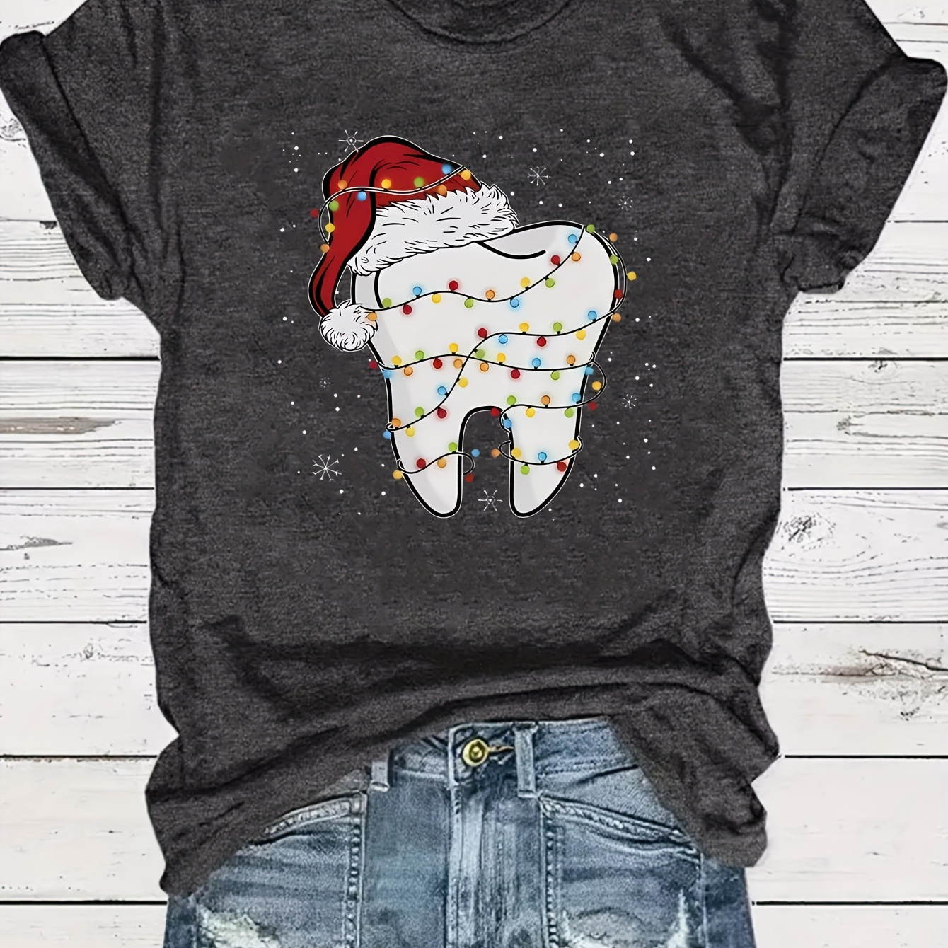 

Christmas Tooth T-, Top, Women's Clothing