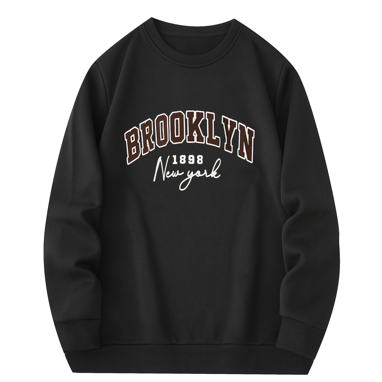 

Brooklyn Print Pull pour Homme Col Rond Sweat-Shirt À Manches Longues Lâche Haut Décontracté pour Automne Hiver Vêtements pour Hommes Comme Cadeaux Loisirs Vacances