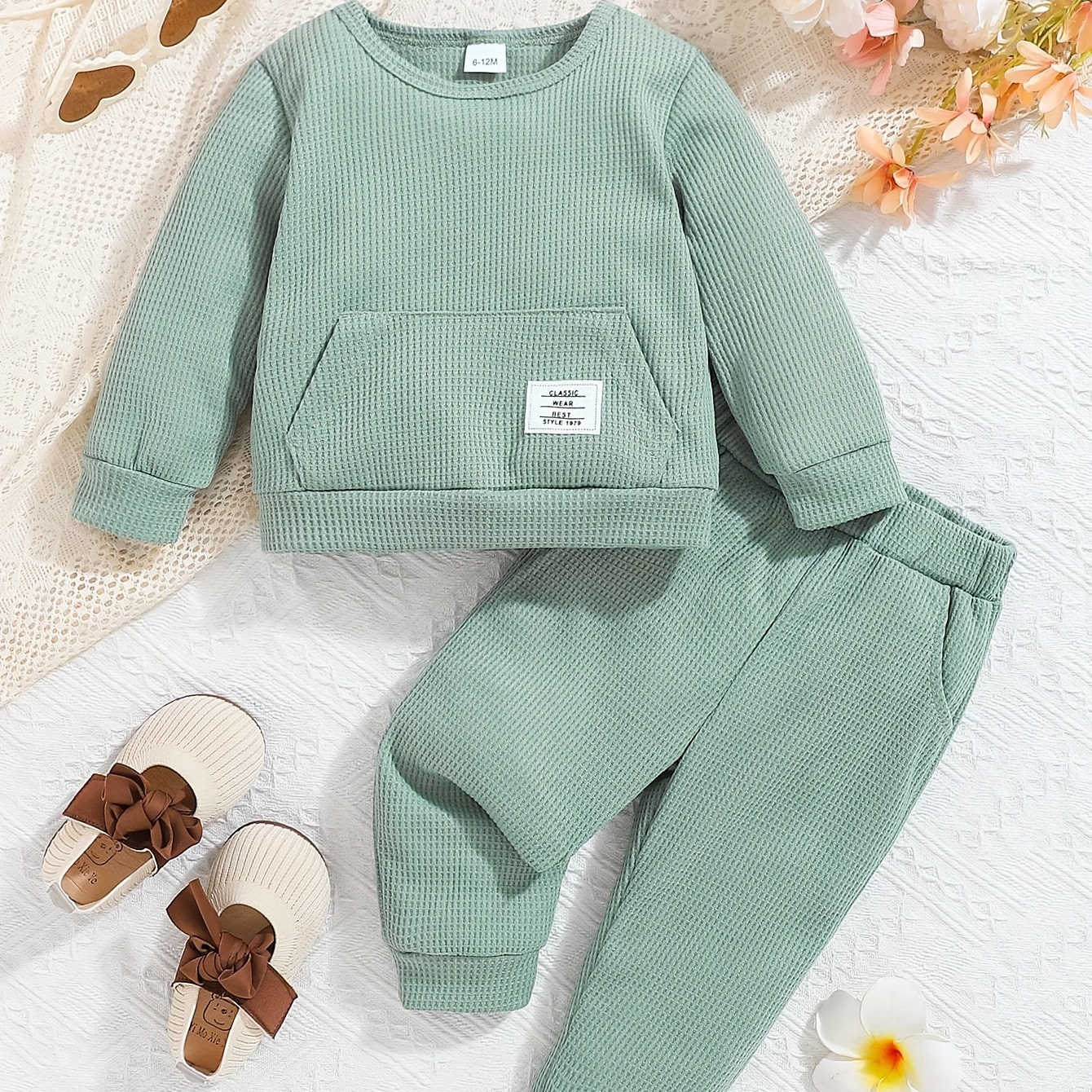 

- ' Outfit Set - Long Sleeve Top & Pants, - For Fall/, For