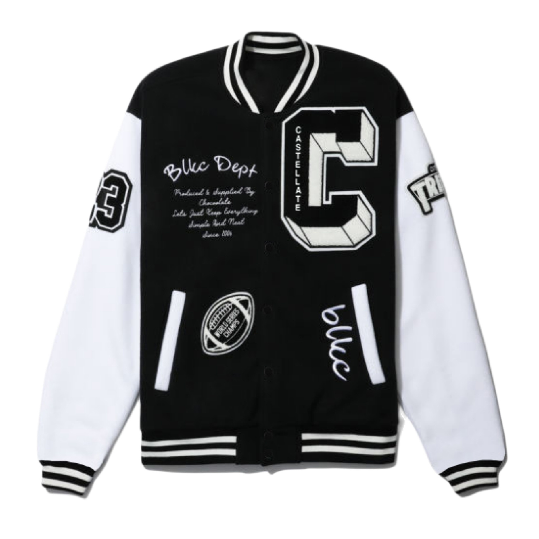 Men's Letter Print Varsity Jacket, Casual Color Block Button Up Jacket For Spring Fall School Baseball