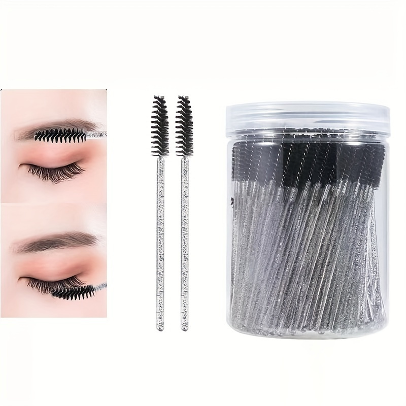 50pcs Bag Disposable Eyelash Brushes Mascara Wands - Temu