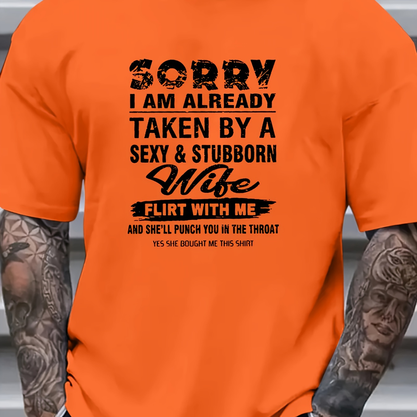 

Plus Size Men's Slogan T-shirt For Summer, Men's Clothing