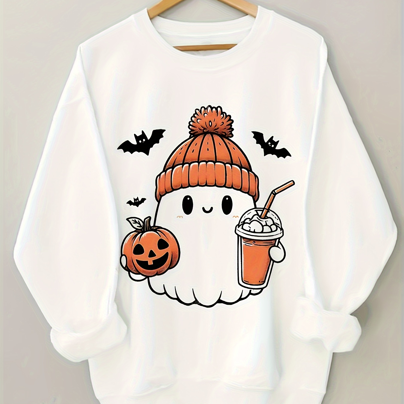 

Halloween & Sweatshirt, Long Sleeve Sweatshirt For Fall & , Women's Clothing