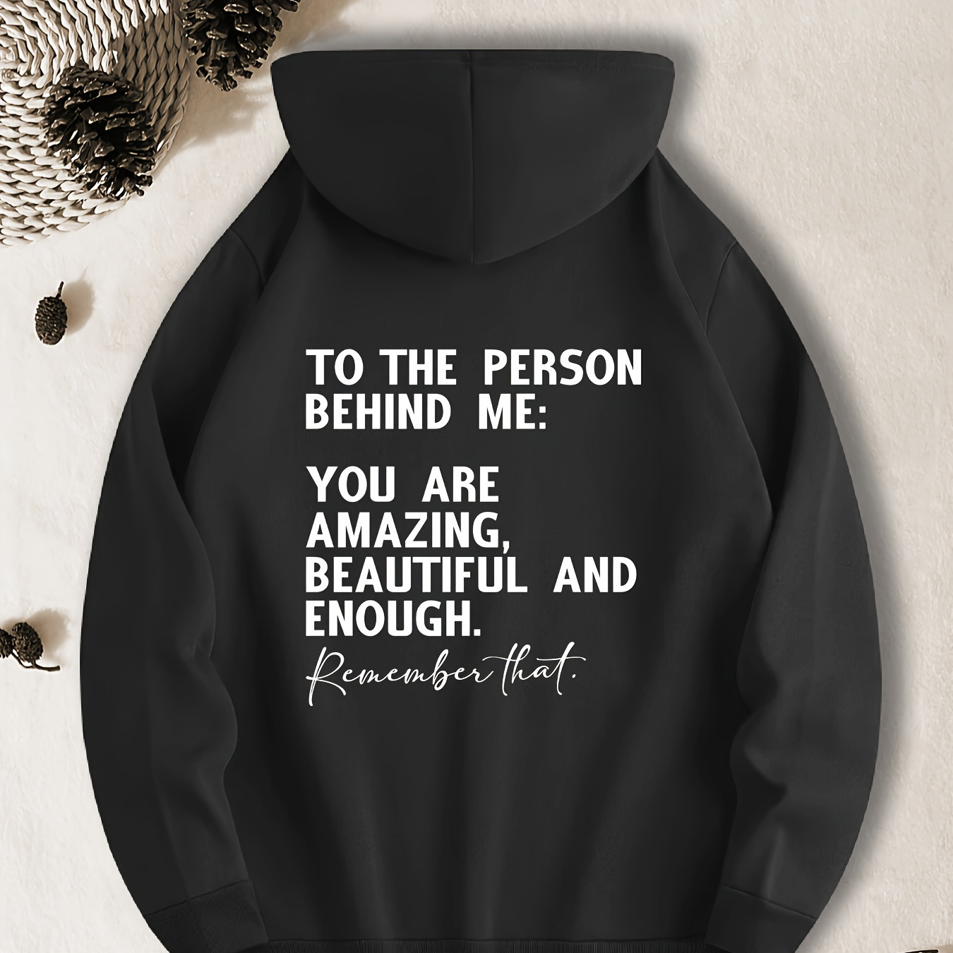 

To The Person Printed Men's New Long Sleeve Pullover Hooded Sweatshirt, , Soft, Comfortable, Stylish Hoodie