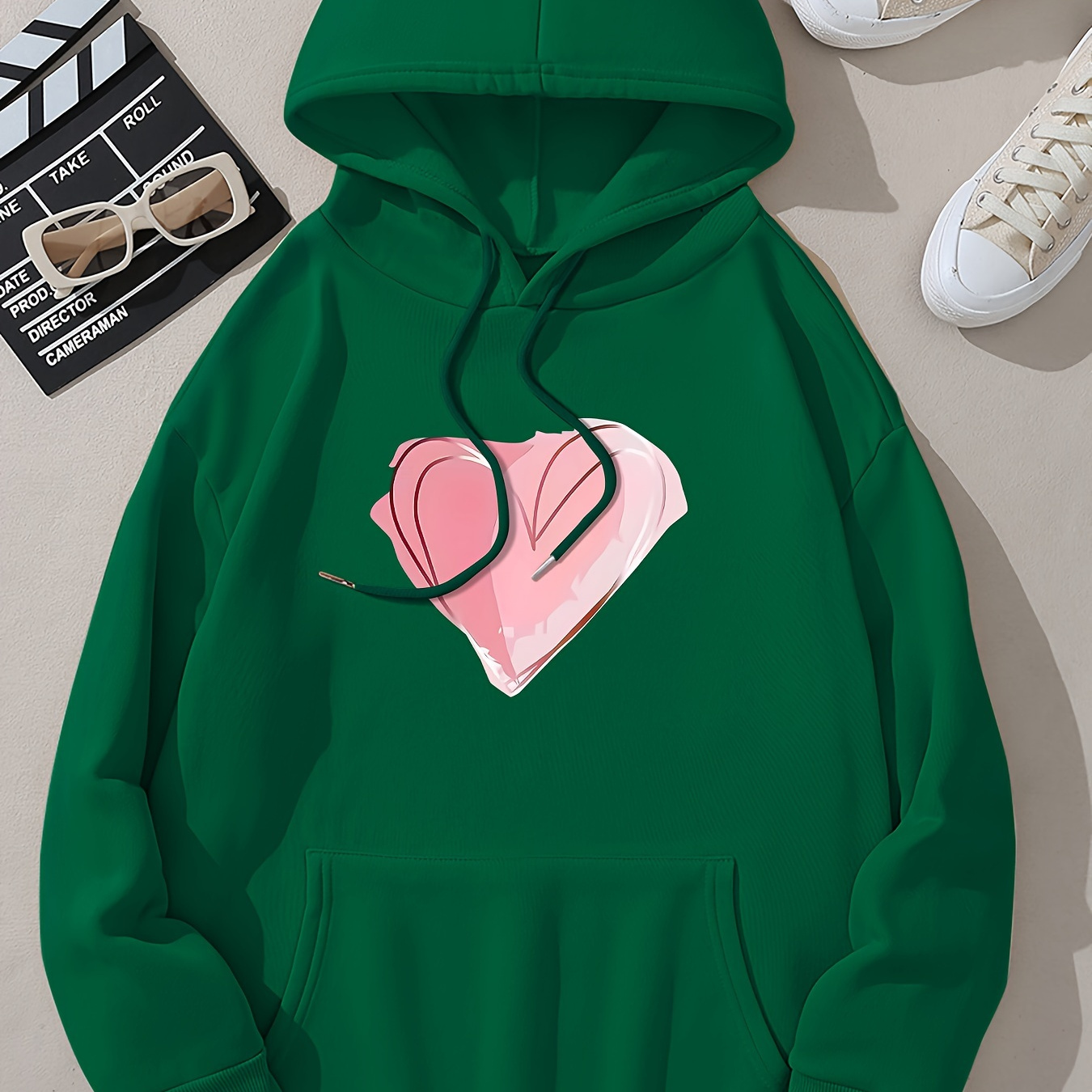 

Long Sleeve Drawstring Hoodies Sweatshirt, Women's Clothing