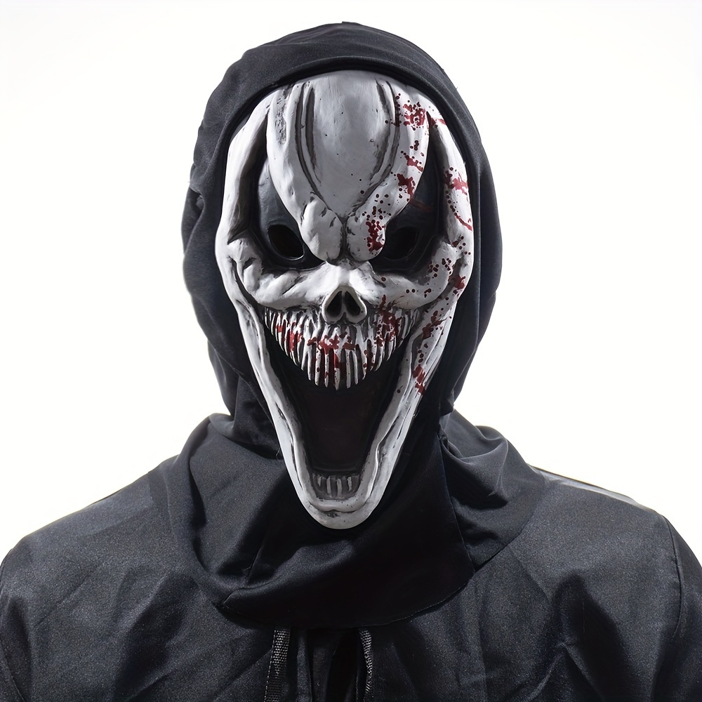 Scary Ghost Face Halloween Mask Scary Mask - Temu