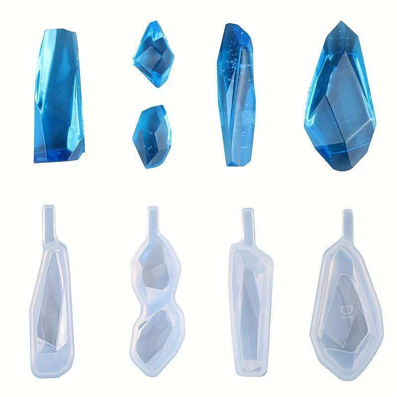 LET'S RESIN Resin Pendulum Molds 18pcs Quartz Crystal Molds for Resin,multi-facet  Gemstone Resin Pendant Molds,epoxy UV Resin Molds 