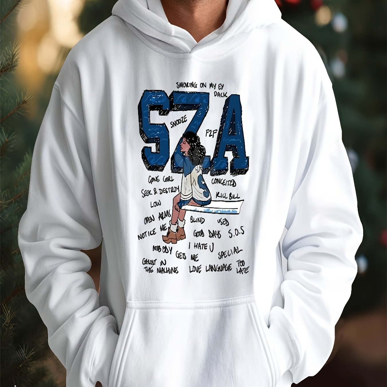 

Sza Fan, Music Rnb Singer Cozy Pullover Hoodie, Casual Long Sleeve Crew Neck Hoodie