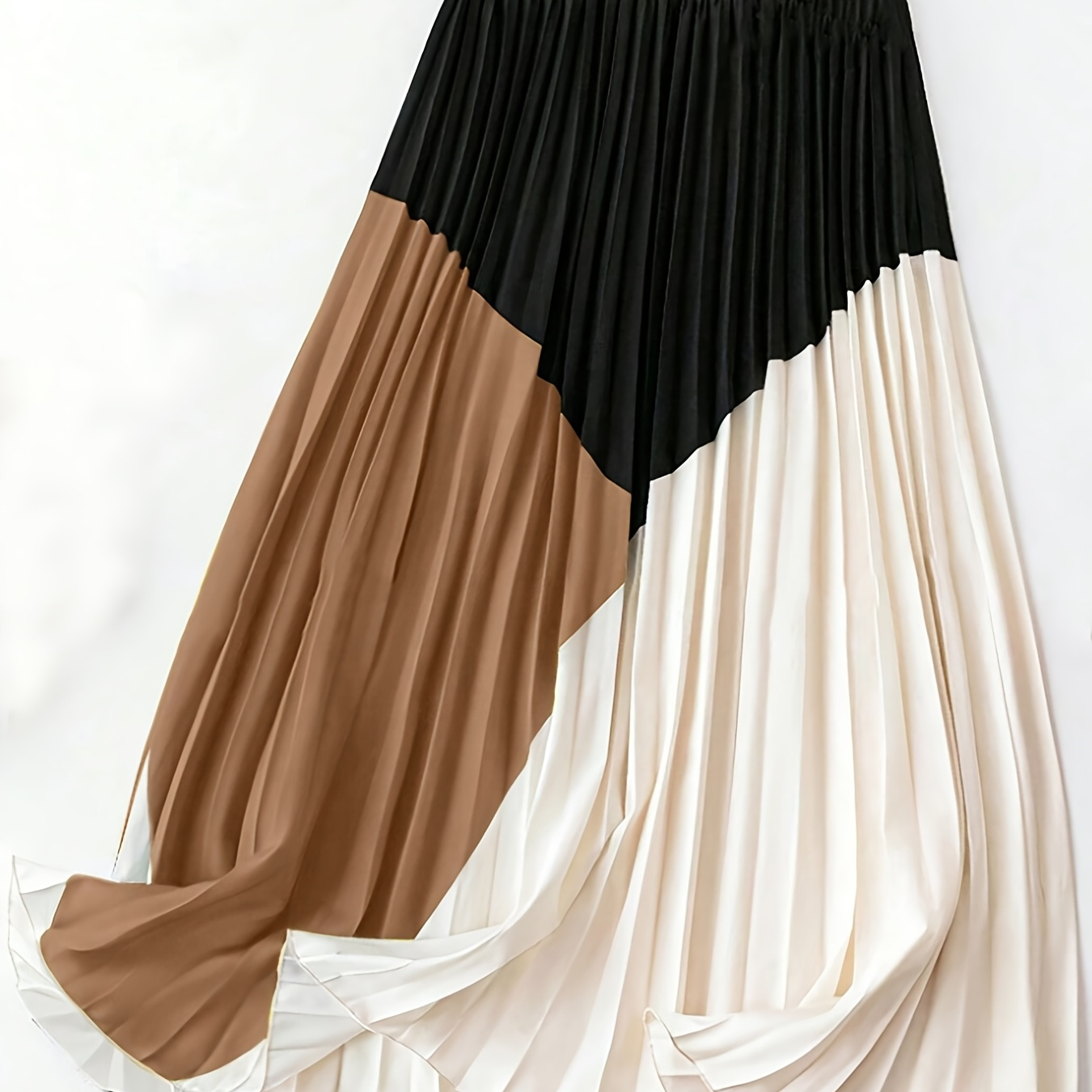 

Targeted Women'-color Printed And Dyed Pleated Skirt, Elegant And Fashionable, Waist, Full Skirt