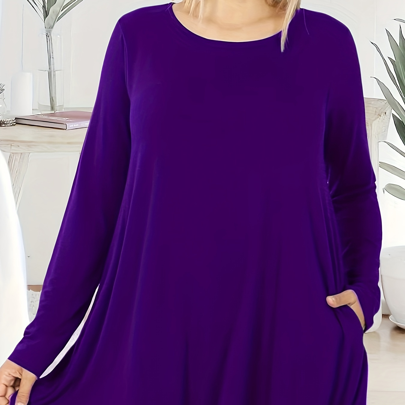 

Plus Size T-, Long Sleeve Top For & Fall, Women's Plus Size Clothing