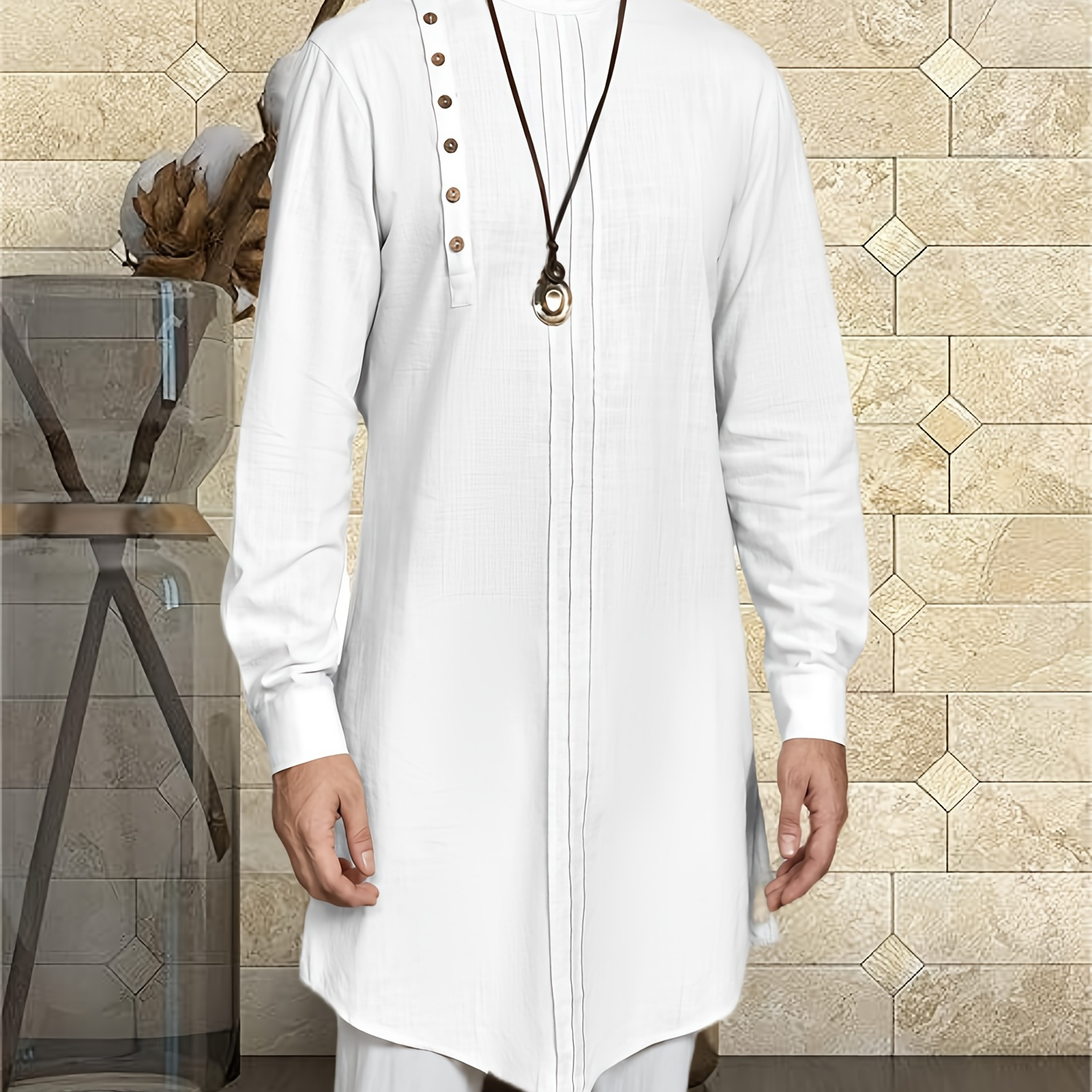 

Mens Kaftan Long Sleeve Gown