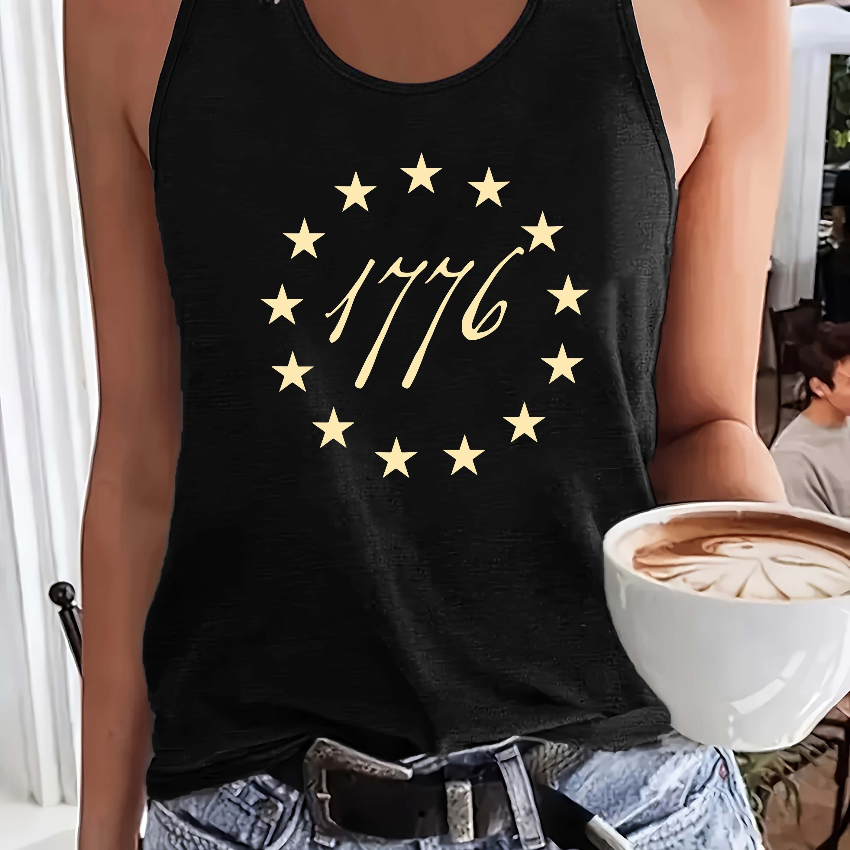 

Women's Casual Letter Print Tank Top - Sleeveless, Polyester, Machine Washable -