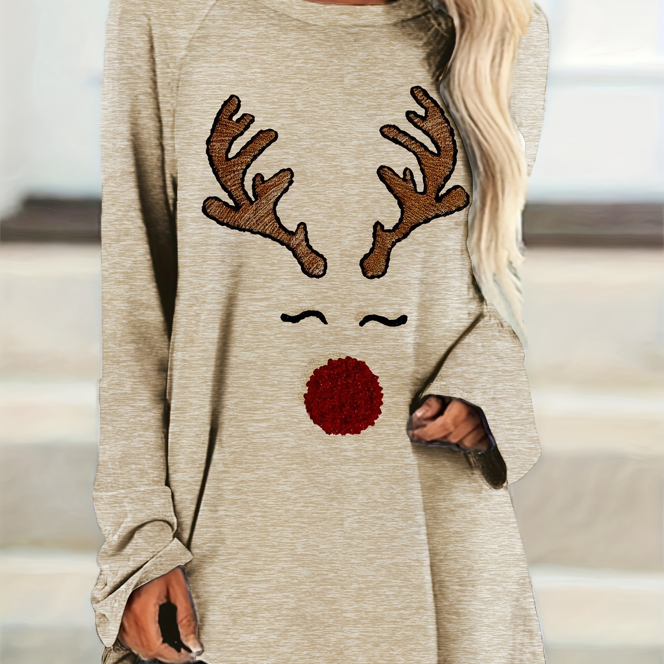 

Plus Size T- - Embroidered - A- Tee - Christmas Holiday