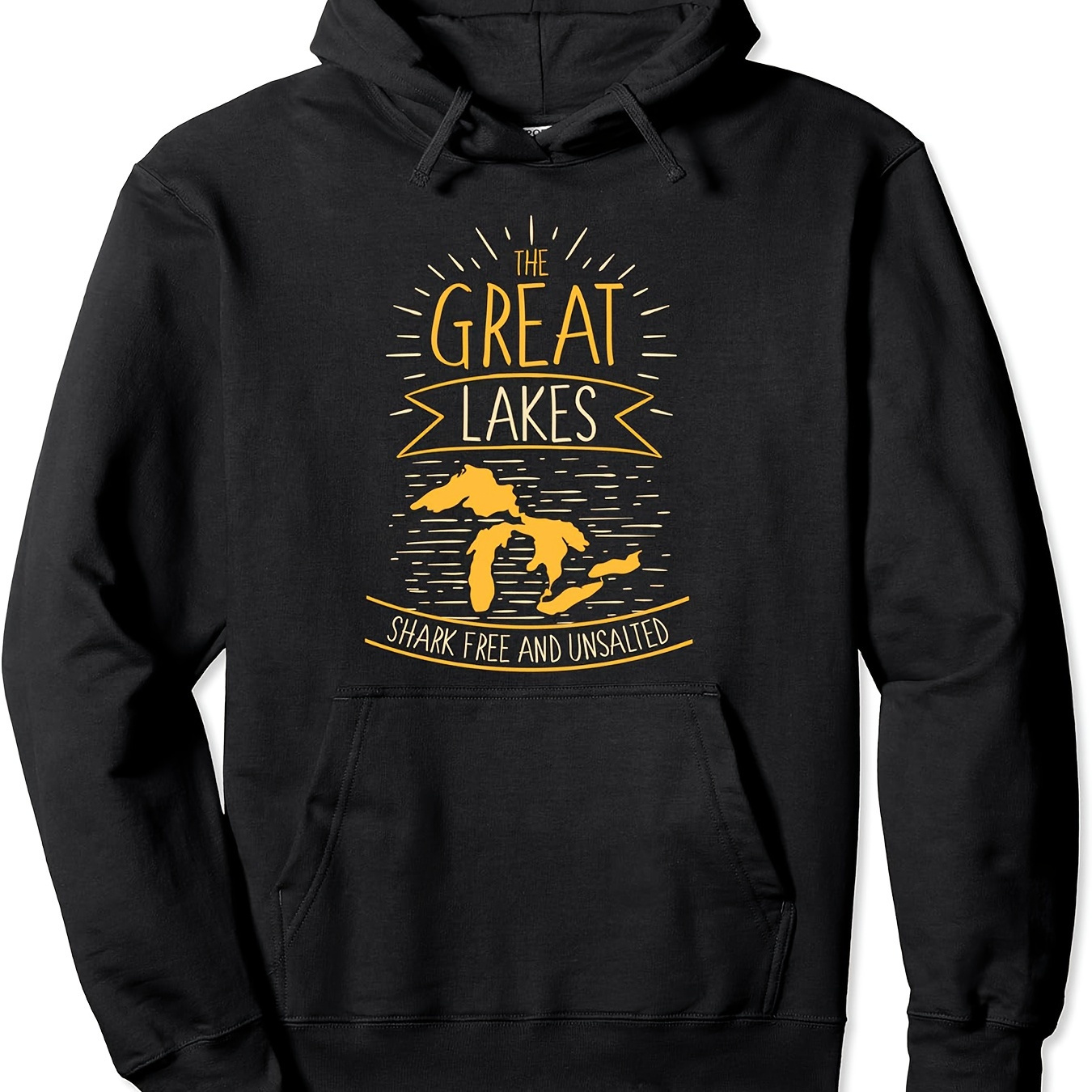 

Lakes Shark Free Gift Pullover Hoodie, Men Hooded Sweatshirt