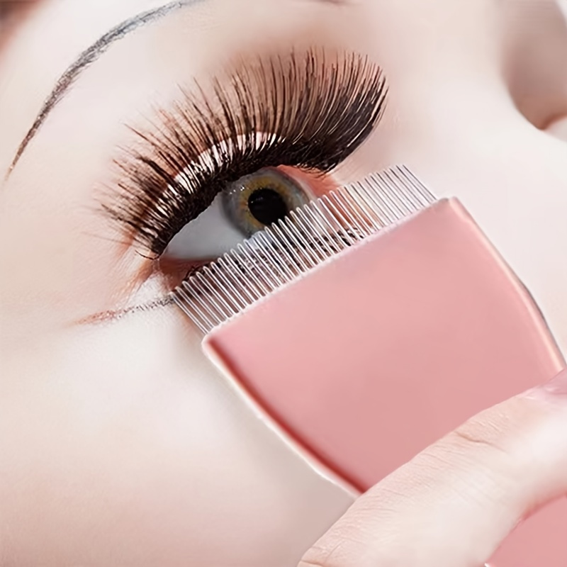 

1pc Eyelash Comb Curler Metal Tooth Comb Brush Eyelash Separator Makeup Applicator Eyebrow Grooming Brush Tool