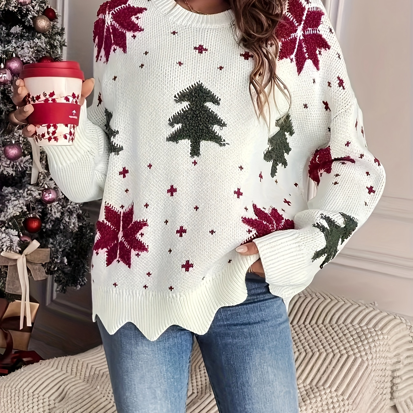 

Large Size Christmas Sweater