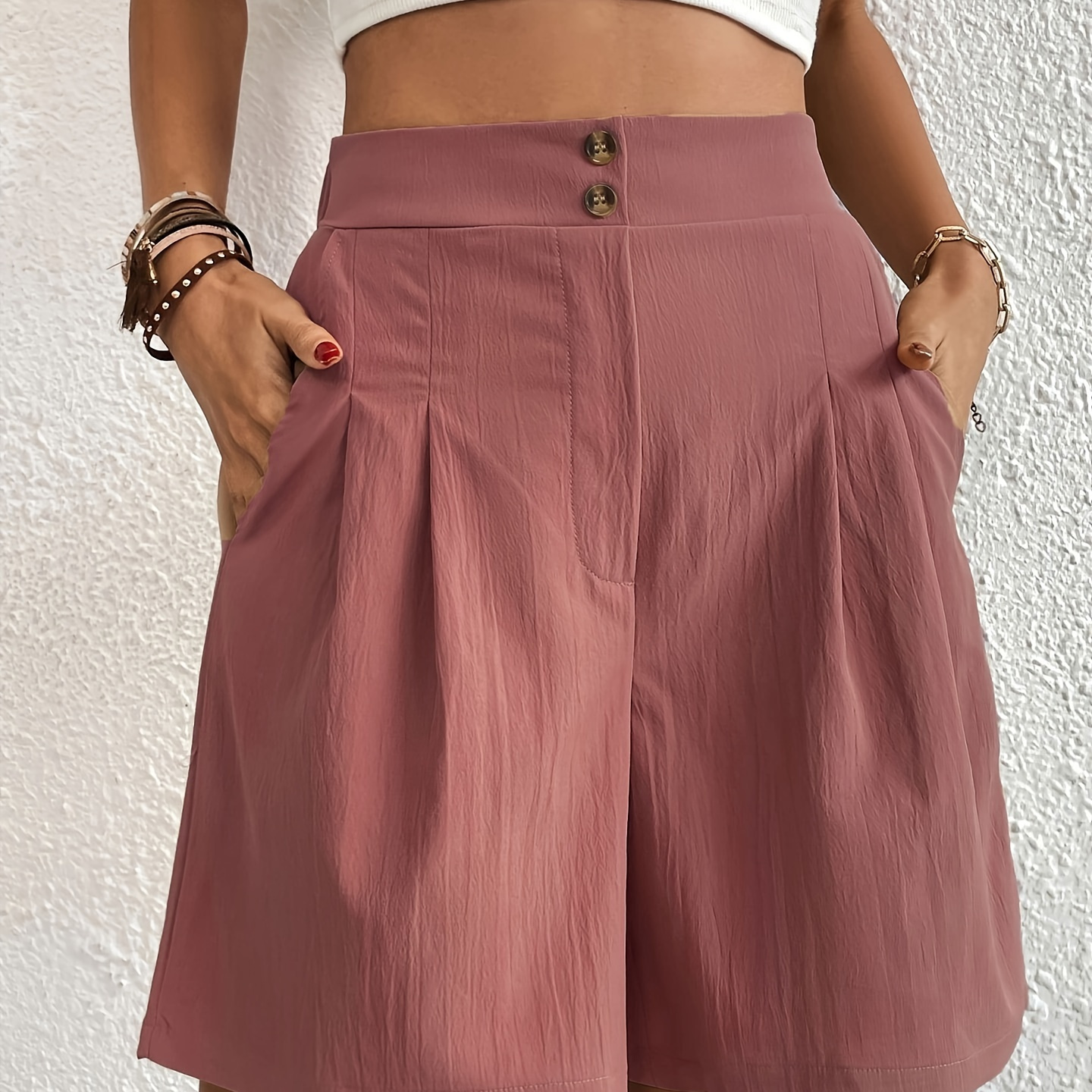 

Shorts à Jambe Large et Taille Haute pour Femmes, Style Décontracté, Collection d'Été pour Extérieur Transfrontalier Européen et Américain