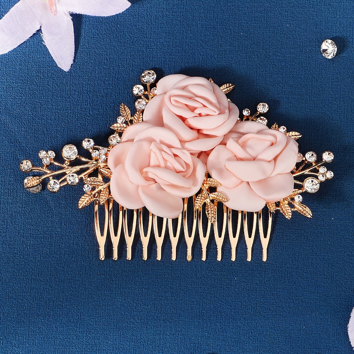 Pink Rose Artificial Fabric Flowers Hair Comb Hairpin Party Favor  Decorations Princess Tiara Wedding Birthday Cosplay Costumes Hair  Accessories For Girls | High-quality & Affordable | Temu