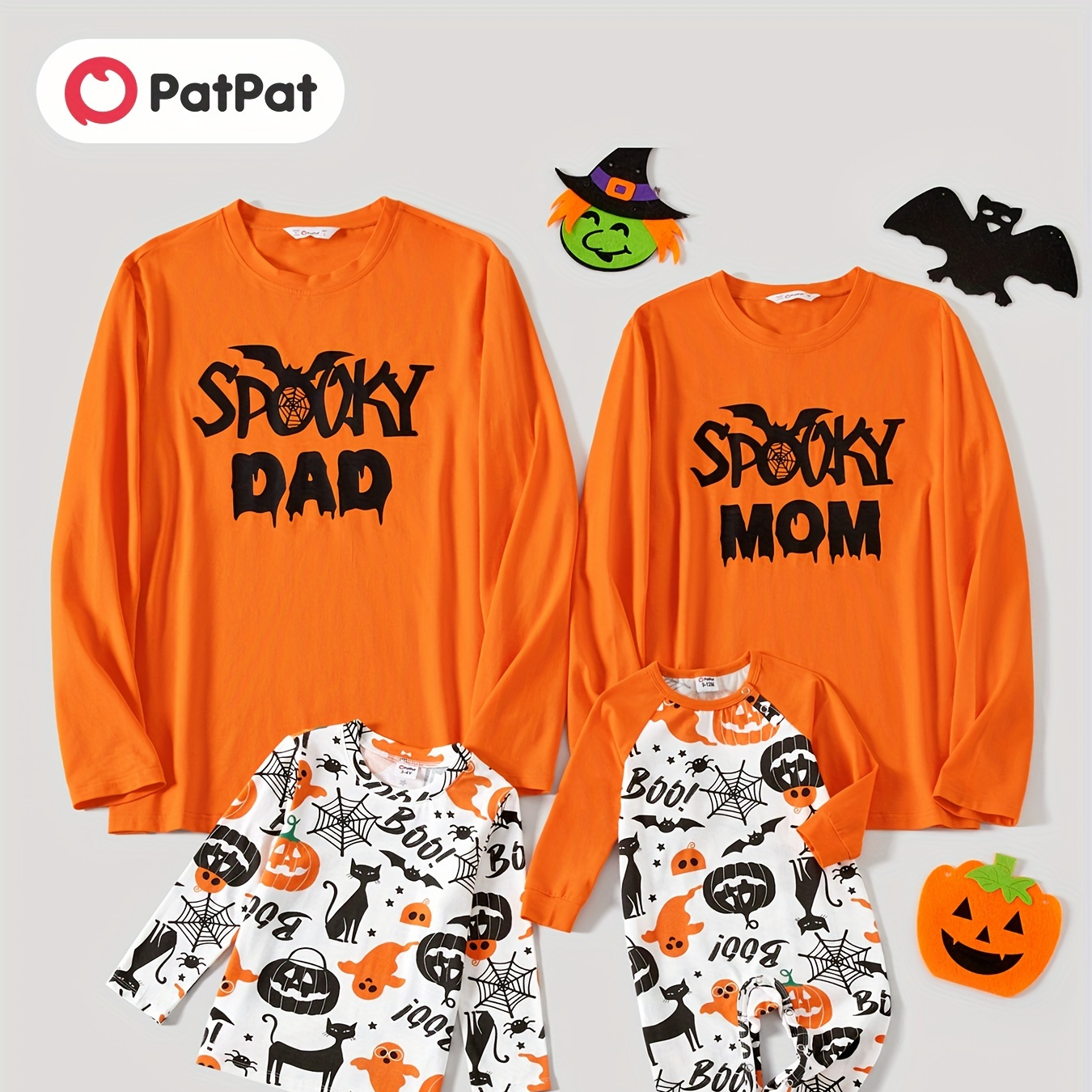 Halloween Family Matching Tops Casual Opaque Long Sleeve Cotton Spandex  Regular, Shop The Latest Trends