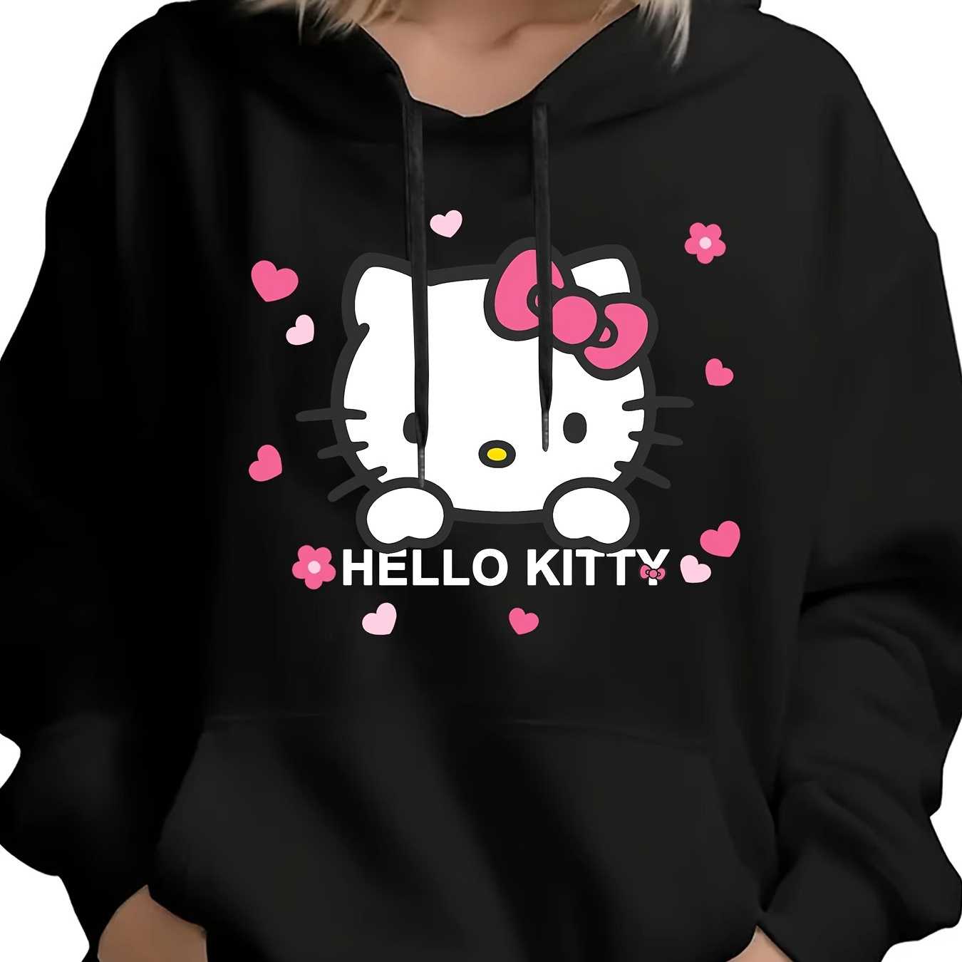 

Sanrio Hoodies Unisex, Kuromi Pattern Printed , Cinnamoroll Drawstring Hooded Sweatshirt, Christmas , -t1-2