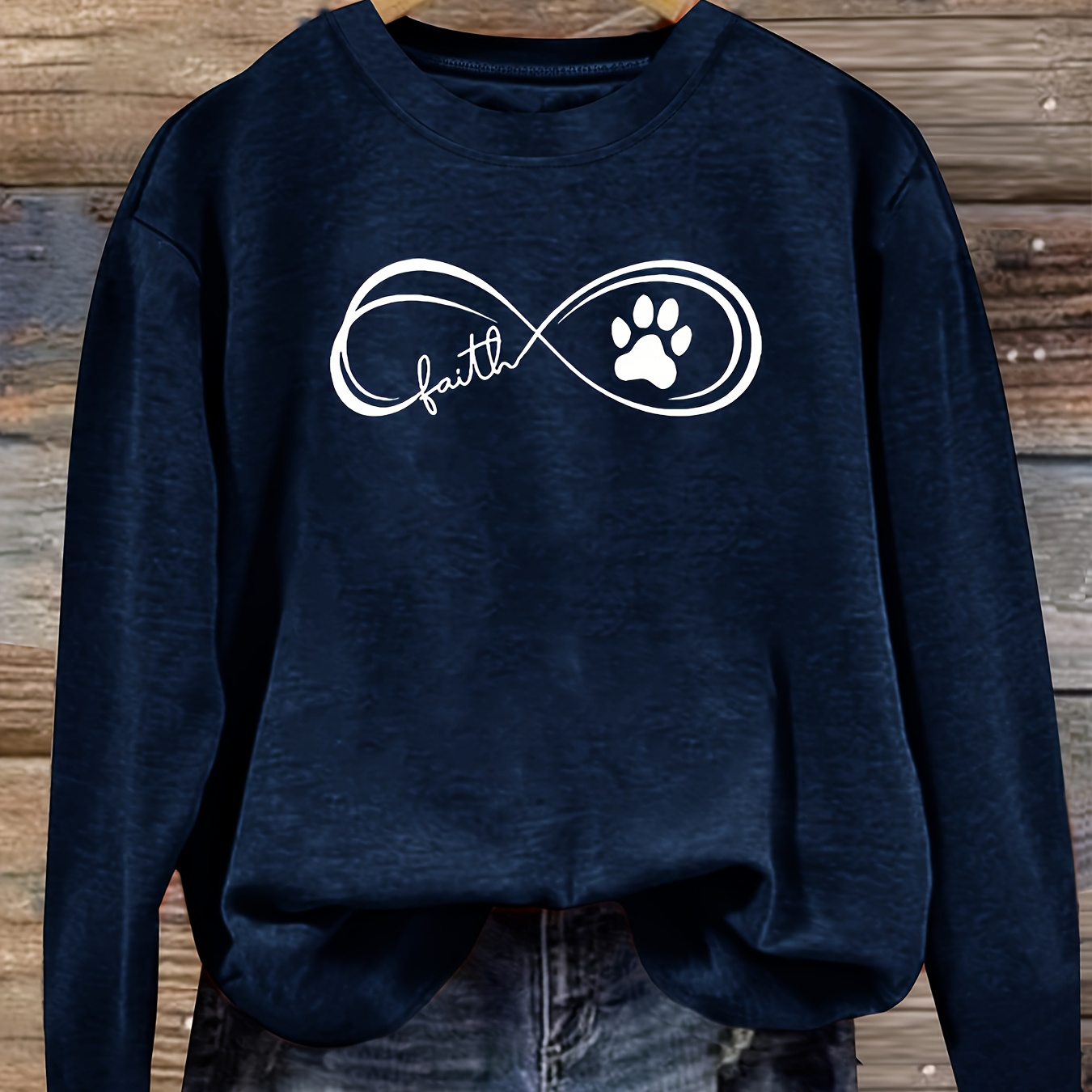 

Cozy Women's Sweatshirt With Cute Print - Casual Long Sleeve, Round Neck Pullover For Fall & Winter