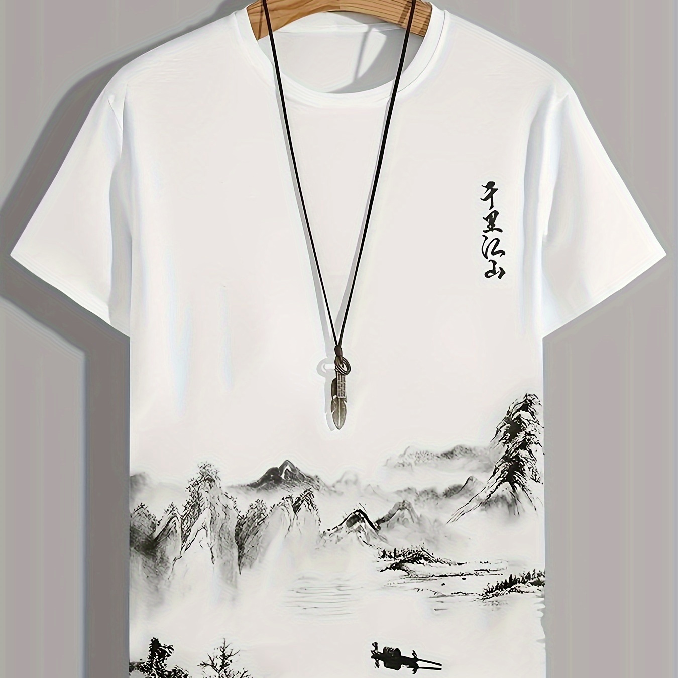 

3d Summer Men's Relaxed And Comfy T-shirt With A Printed Wash Painting Design.