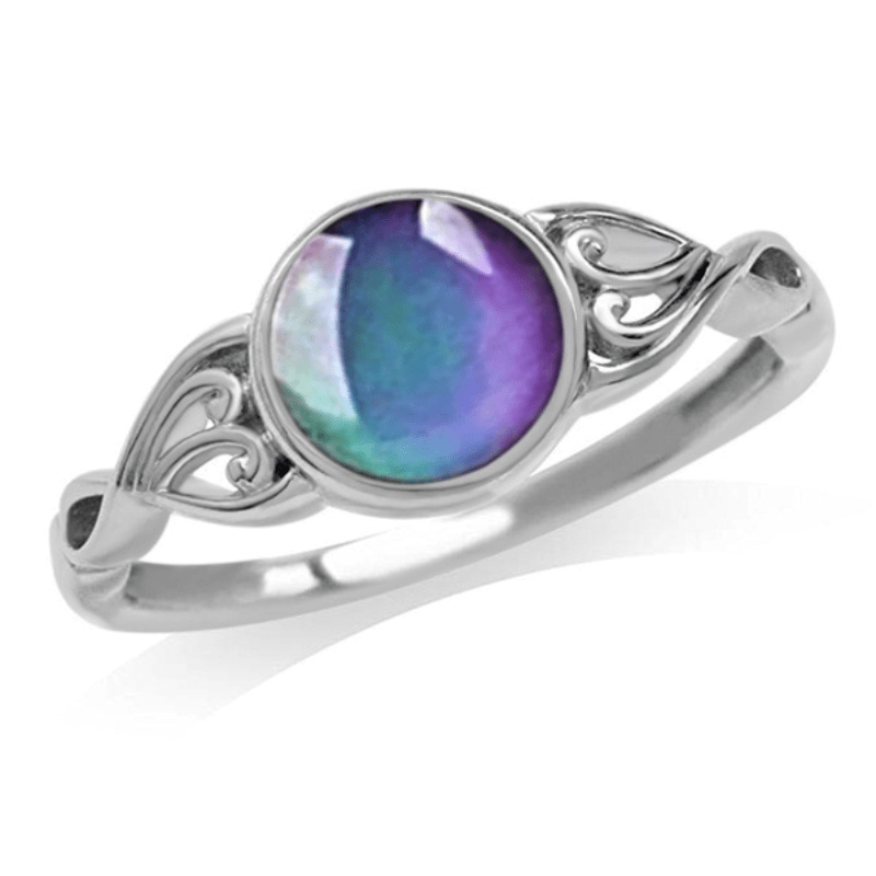 

Vintage Mood Change Color Ring For Women Silver Plated Vintage Statement Rings Women's Fashion Jewelry Gift