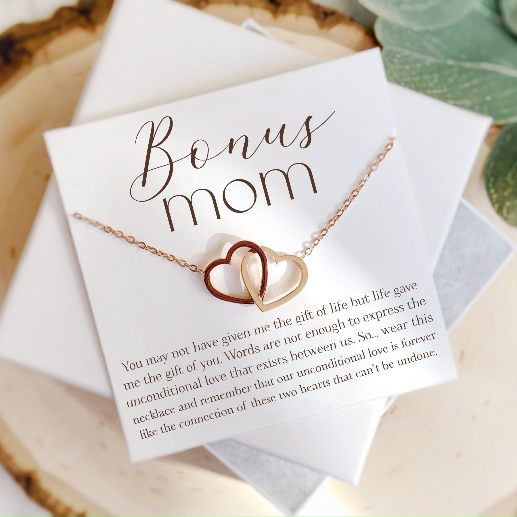 Bonus Mom Gift - Present for Stepmom, Bonus Mom, Second Mom, Unbiological Mom, or Other Mom - Great for Mother's Day, Christmas, Her Birthday, or As