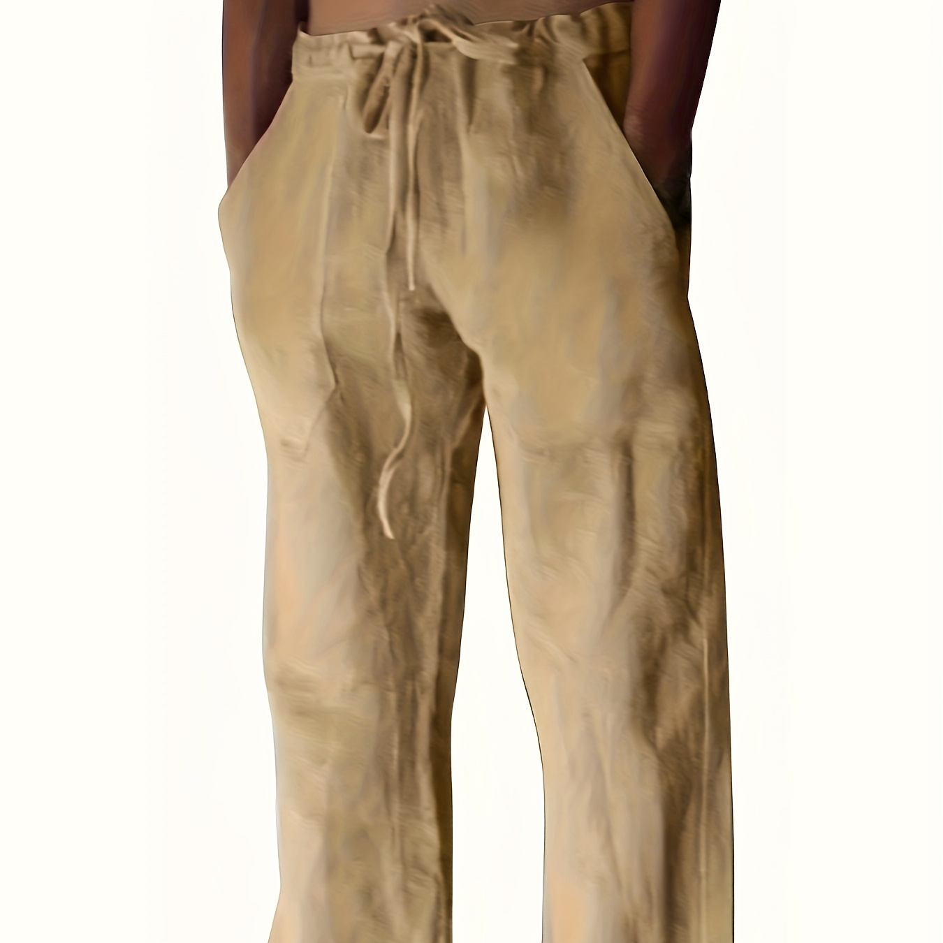 

Men's Wide Leg Cotton Pants Beach Pant Reto Casual Baggy Pants Yoga Trousers Streetwear Hiphop Rapper Style, Fluid Pants
