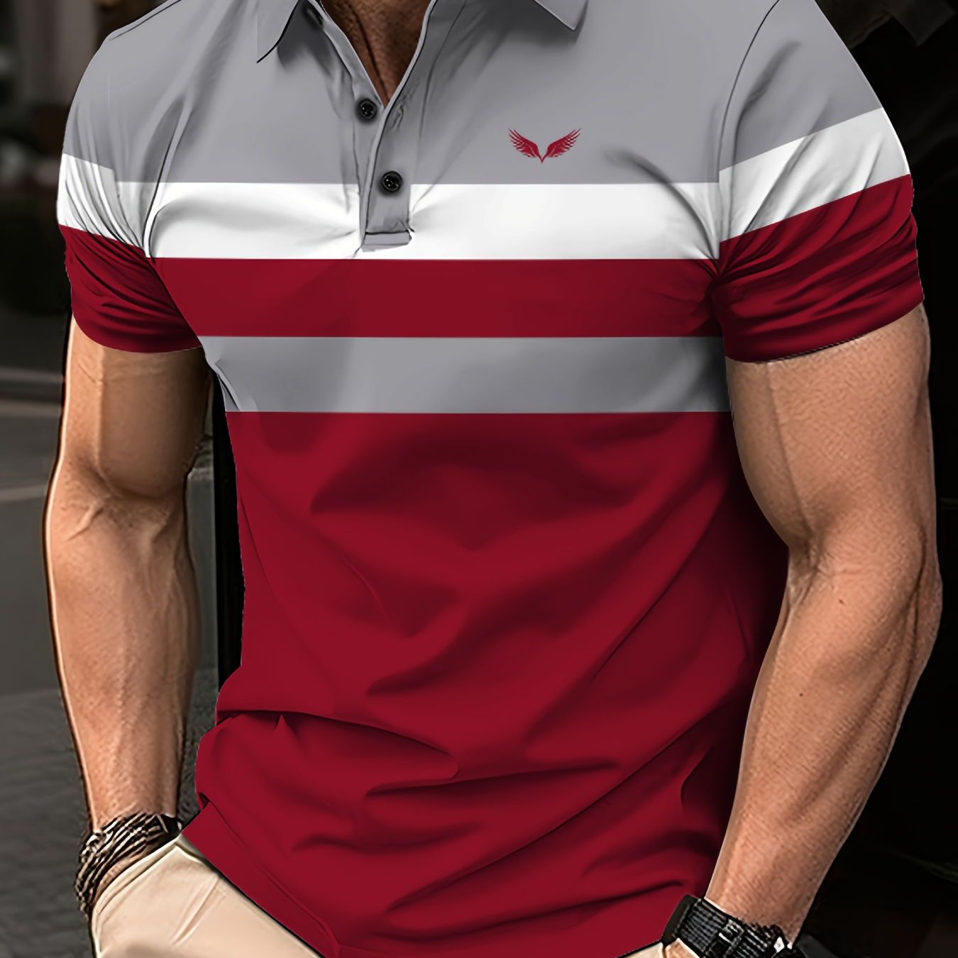 

Men' Summer Shirt - Comfortable, Breathable Polyester With Button Detail For Golf & Tennis