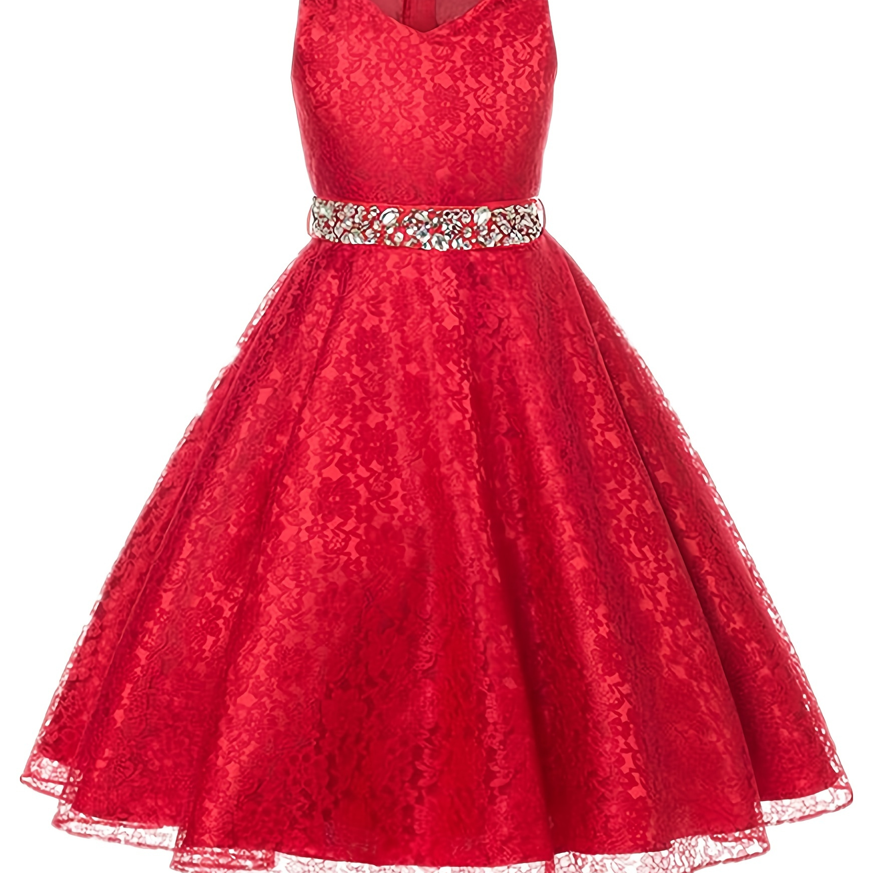 BluNight Collection Girls' Deer Snow Print Dress - Long Sleeve, Ruffle Trim, Easter & Christmas Dress 2T-8
