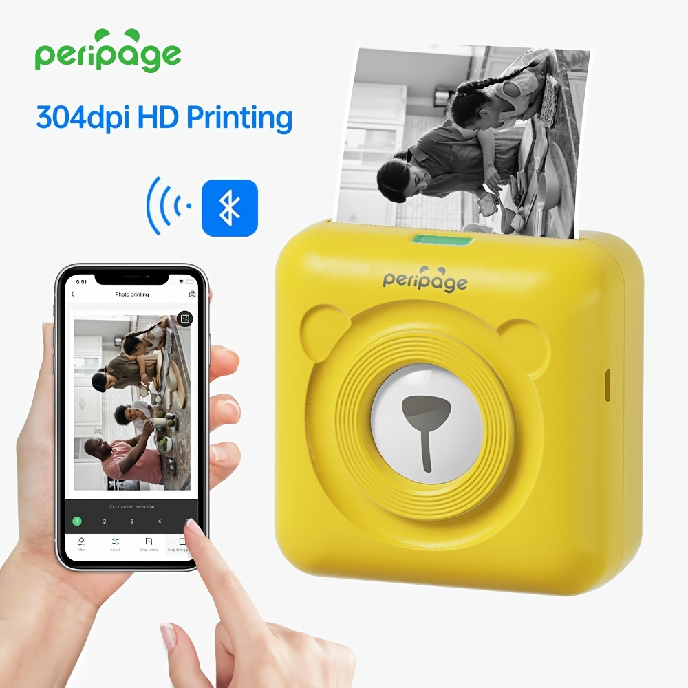 PeriPage A4 Paper Printer Direct Thermal Transfer Wirless Mobile Photo  Printer USB BT Connection Support 2''/3''/4'' Paper Width - AliExpress