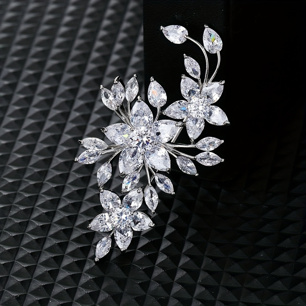 

Elegant Zirconia Brooch Pin For Women - Weddings & Parties, Fashion Accessory