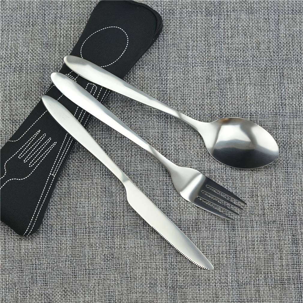 

Durable Practical Portable Outdoor Tableware Set Stainless Steel Cutlery