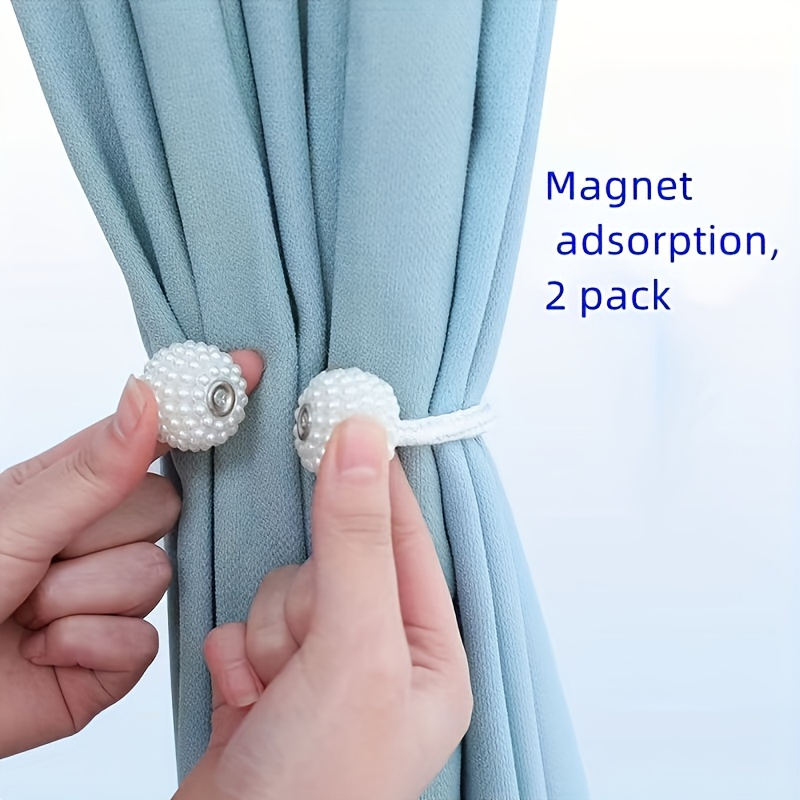 Lot De 2 Attaches De Rideaux Magnétiques Attaches De Rideaux Magnetiques Attaches De Rideaux Magnetiques B Boucle De Rideau Motif Floral Accessoires De Rideaux Noir 97184145
