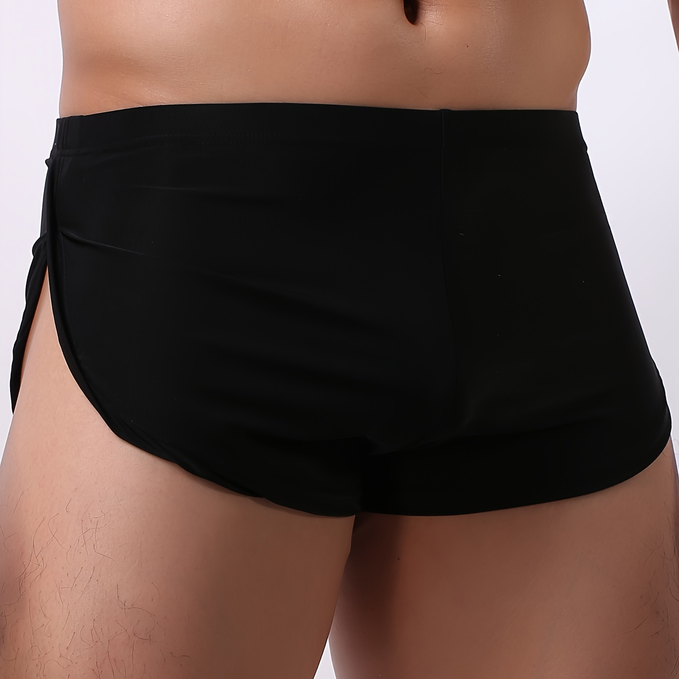 

1pc Men's Underwear, Fashion Personality Boxer Briefs, Low Waist Breathable Comfy Stretchy Boxer Trunks, Sports Briefs, Casual Plain Color Boxer Panties