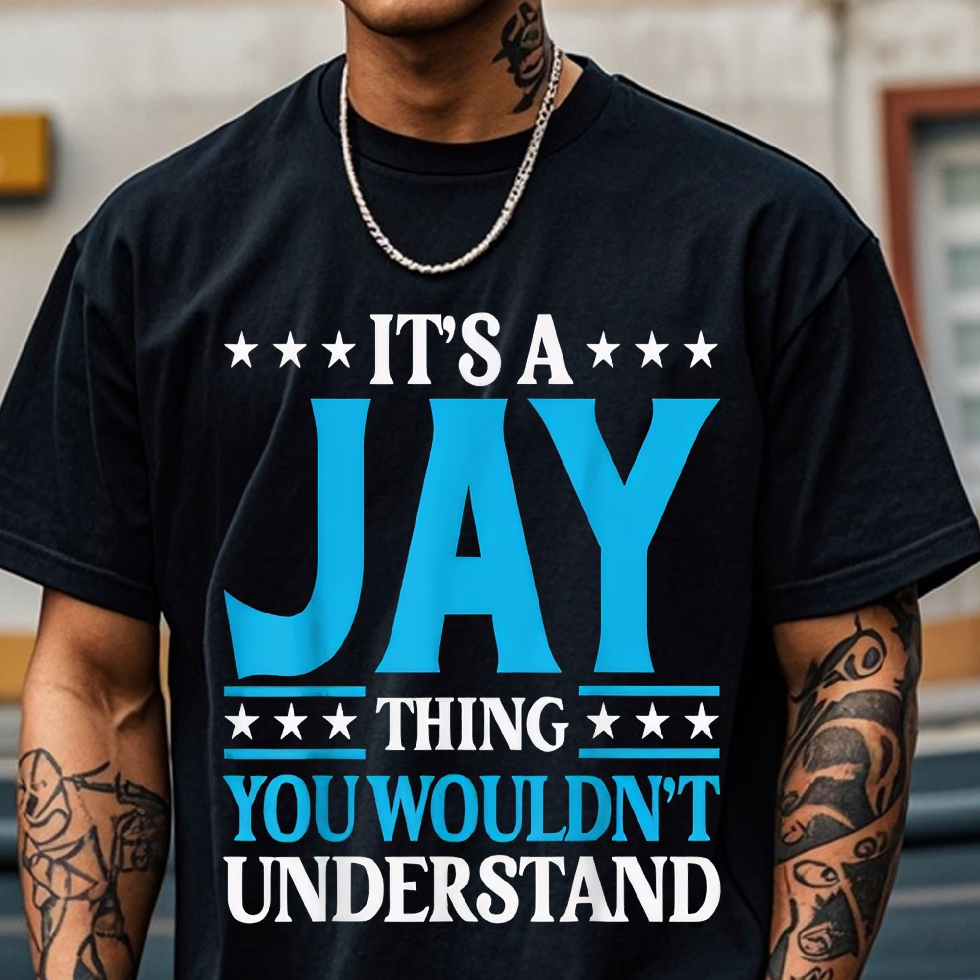 

A Jay Thing Casual Graphic For Men, Crew Neck, Soft Cotton, Funny Sayings, Stylish, Breathable, , Great For Running, Weekend Casual, And Made In Usa