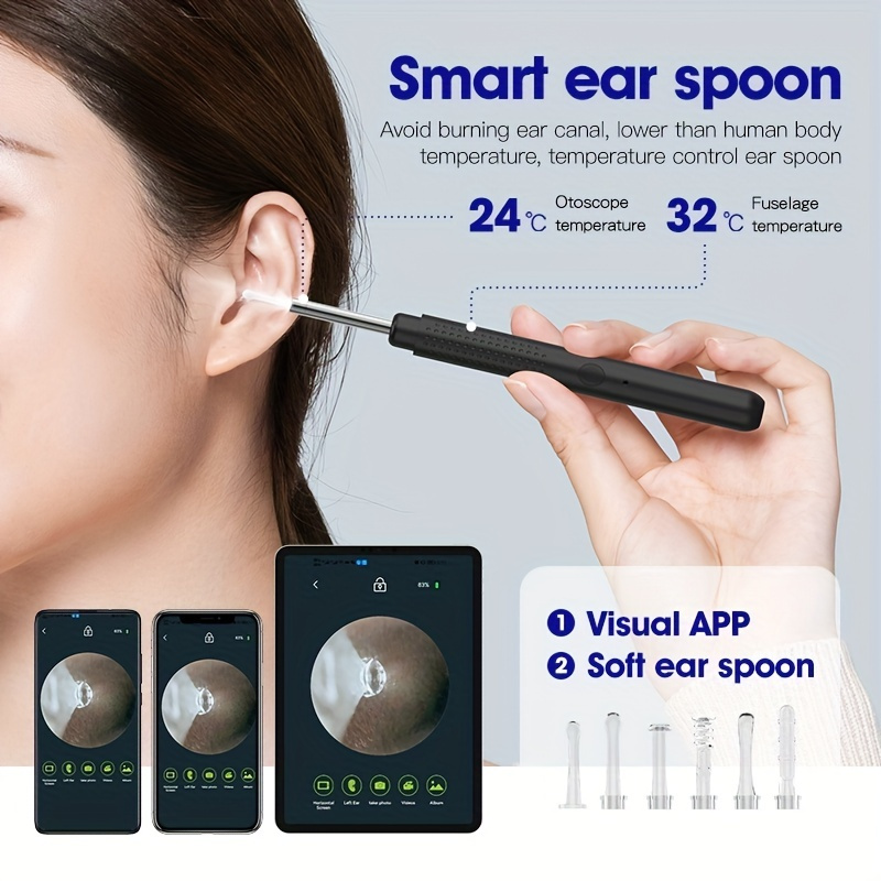 Otoscope Oreille, 1080P HD Kit Camera Oreille d'élimination du cérumen avec  6 lumières LED, 3,5mm Nettoyant Oreille, IP67 étanche Endoscope Camera,  Adapté aux Smartphones et Tablettes IOS et Android : : Commerce