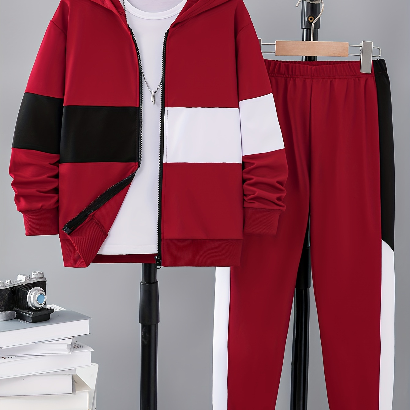 

Boys' / Long Sleeve Pants Set, Polyester Zip , Fit, , Pattern, , For