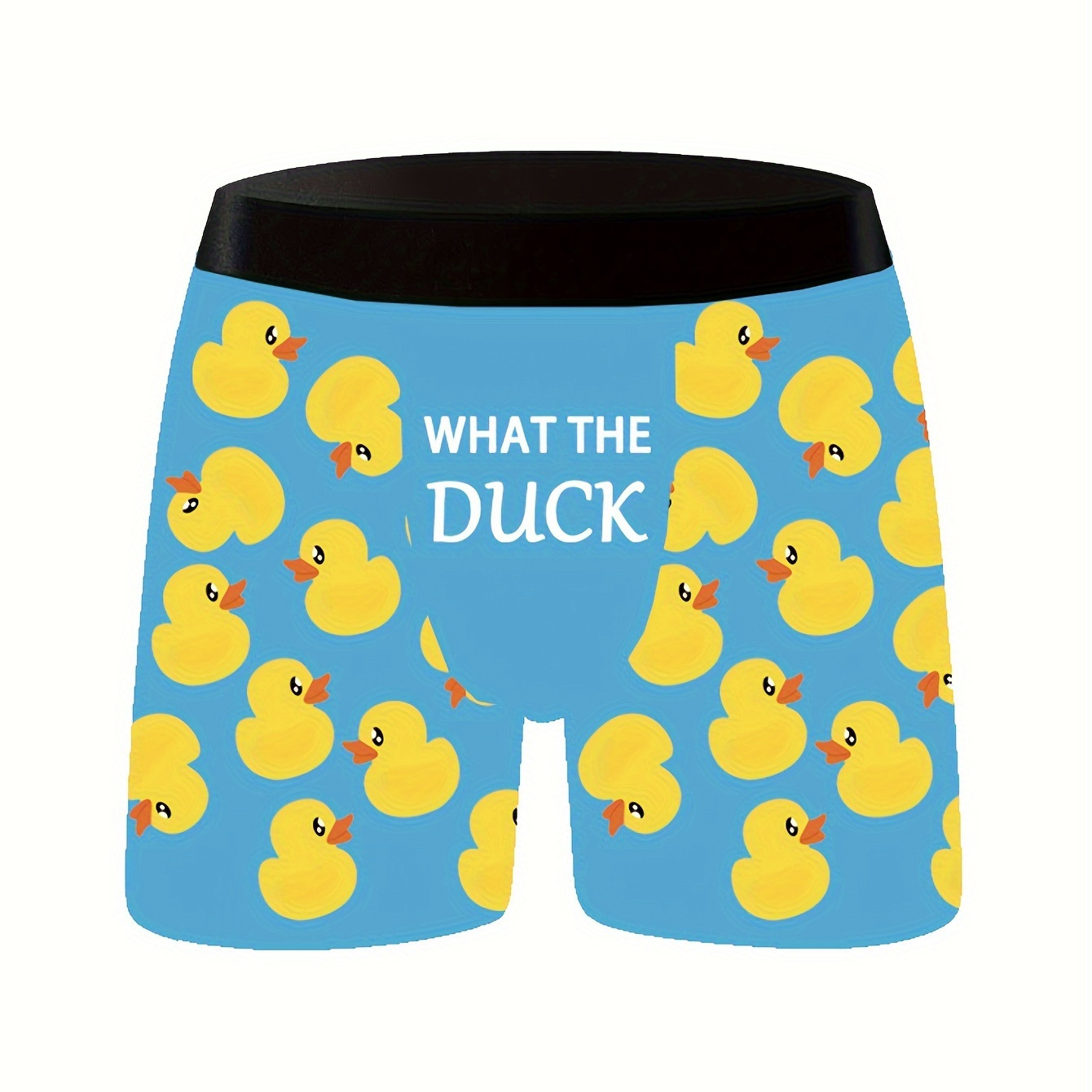 

Men' Little Yellow Ducks Print Stretchy Boxer Briefs - Comfy & & Breathable Underwear