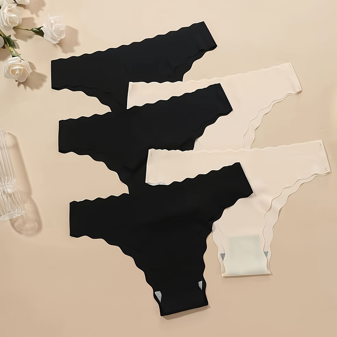 

Lot de 5 culottes en dentelle solide sans couture, sexy et confortables, extensibles et respirantes, sous-vêtements intimes pour femmes, lingerie et sous-vêtements