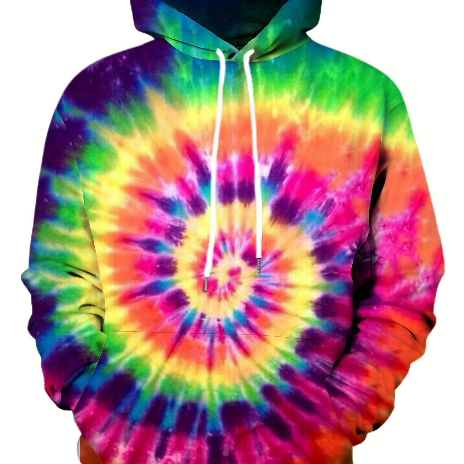

Plus Size Men's Casual 3d Print Graphic Hoodie With Drawstring, Comfortable And Cozy Top