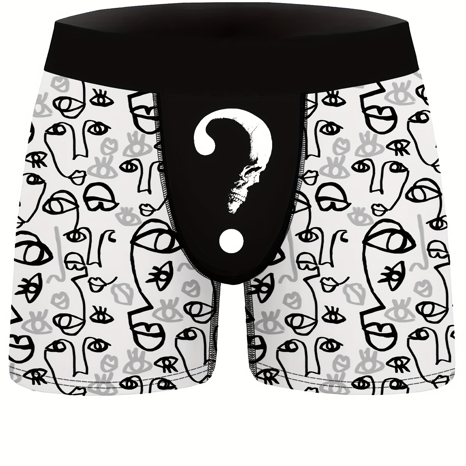 Men's Underwear Skull Pattern Print Fashion Graphic Boxer - Temu Canada