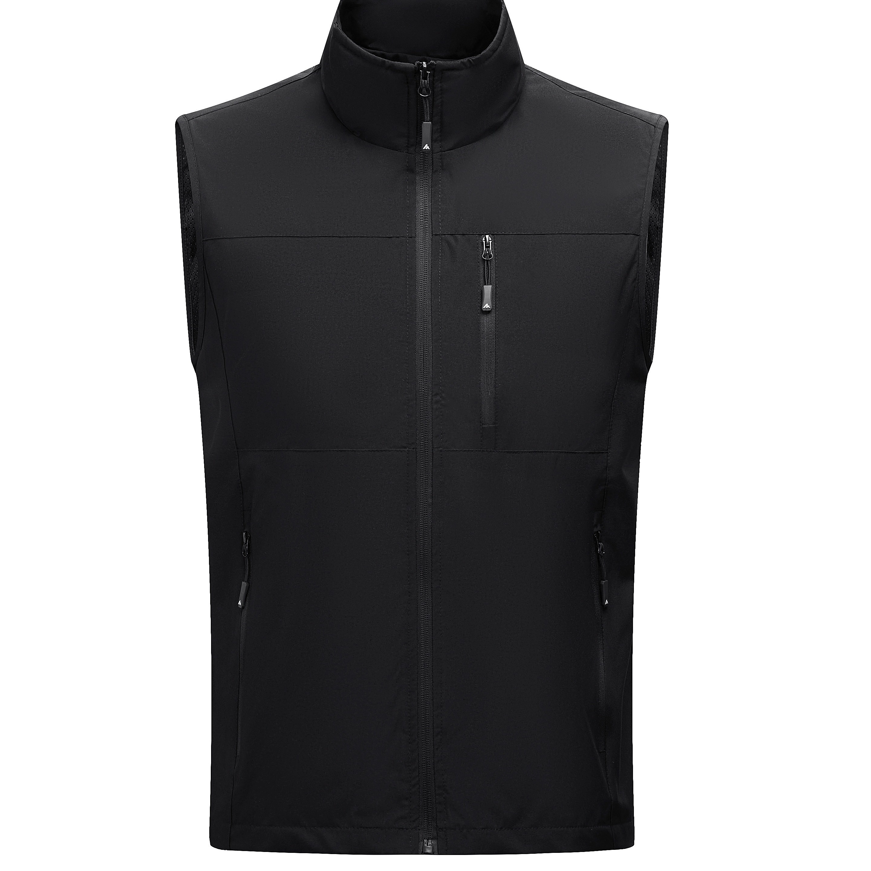 

Men' - - Polyester Sleeveless For & Fall, , Non-stretch , Stand