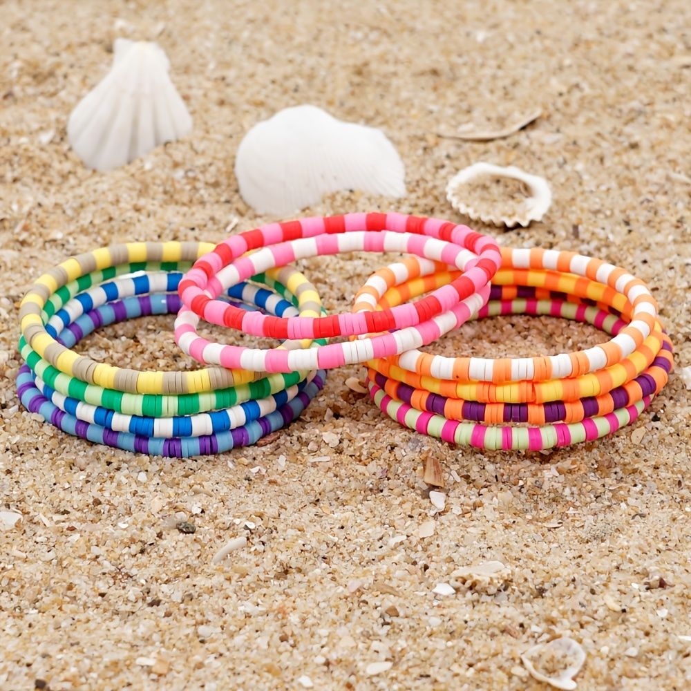 Boho Style Clay Beads Bracelet Kit Friendship Bracelet - Temu