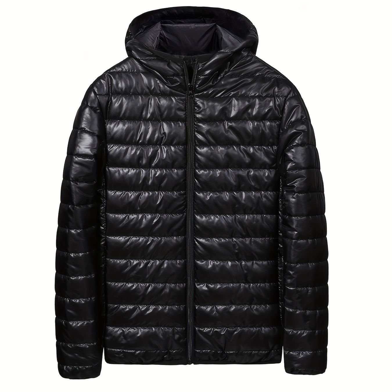 

Men's All Match Warm Quilted Jacket For Fall Winter, Hooded Winter Coat