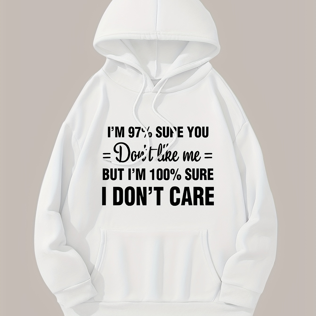 

Letter Slogan Pattern Print Hoodie, Drawstring Casual Hooded Sweatshirt, Suitable For Winter And Fall, Women's