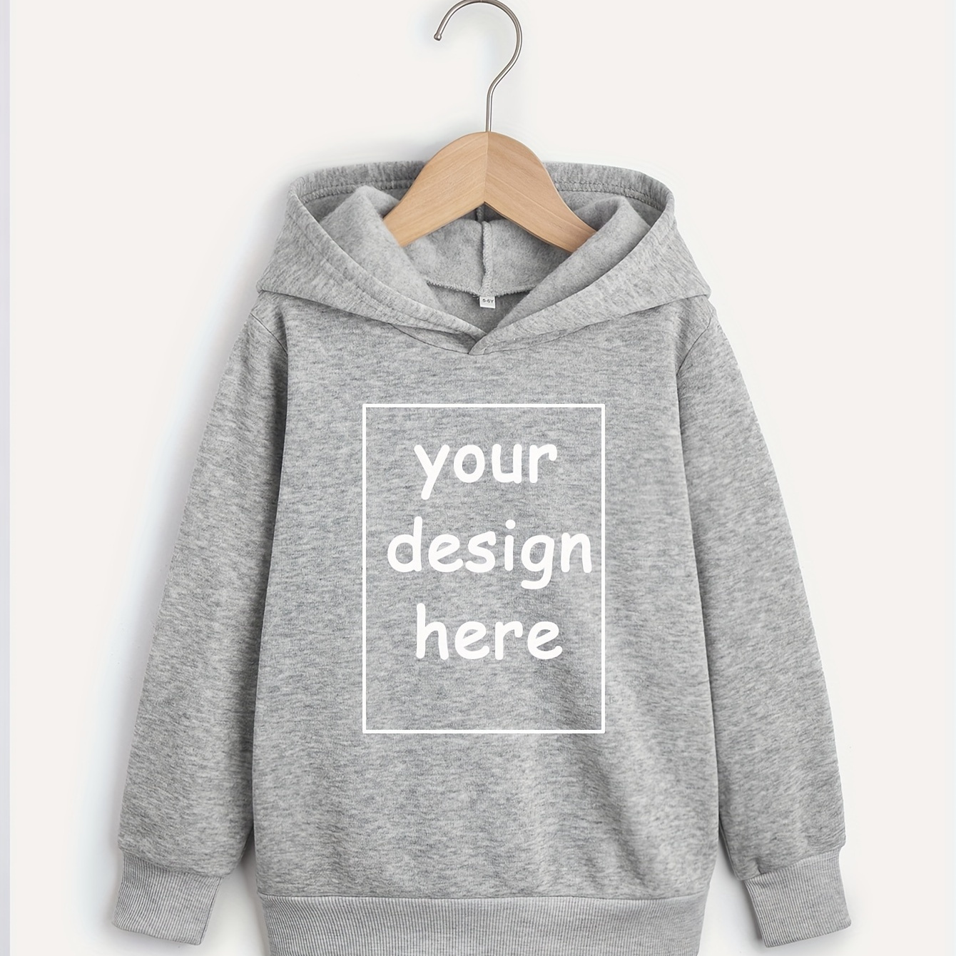 

Girls Boys Personalized Print Hoodie, Long Sleeve Pullover Hooded Tops For Customized Gift, Casual Wear
