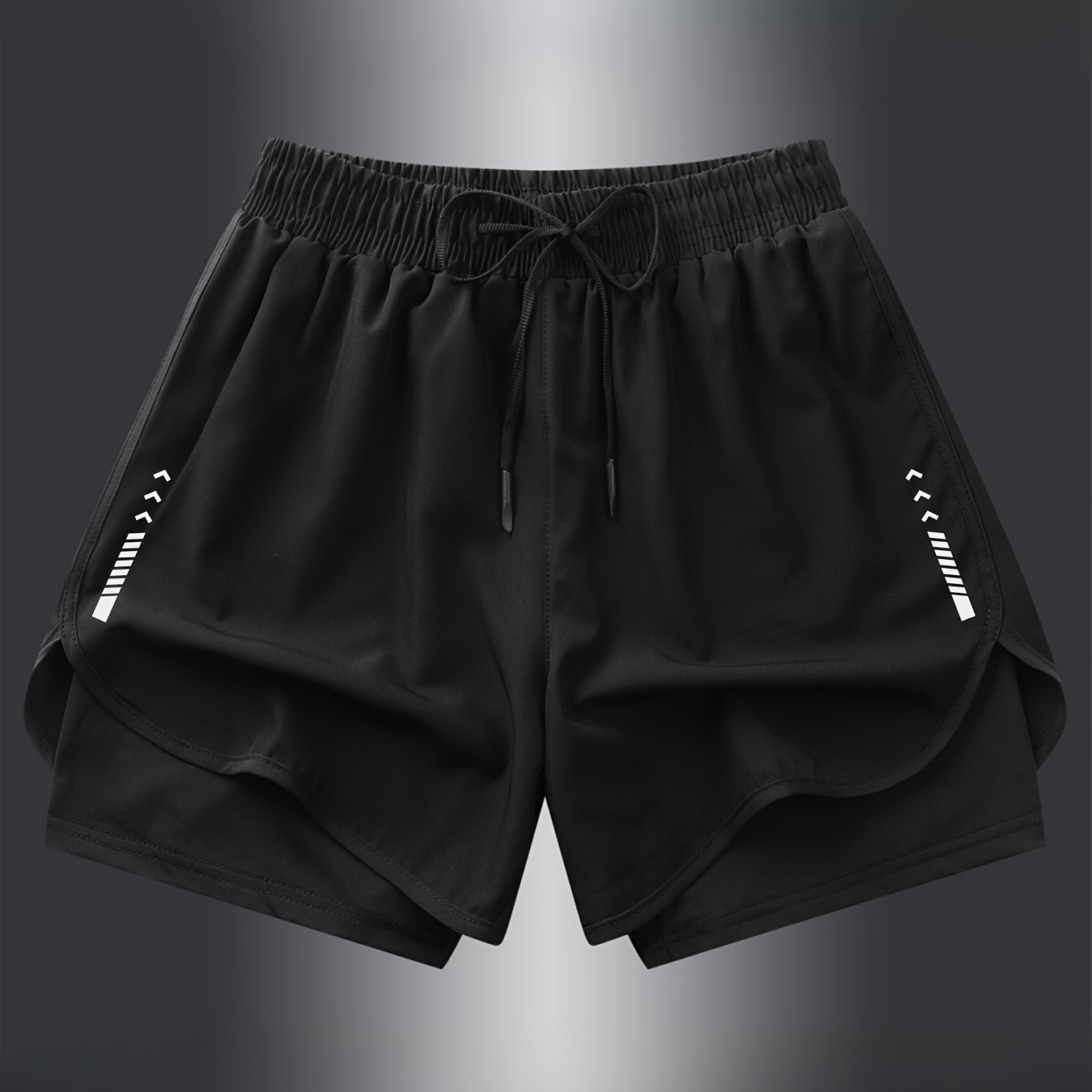 

Men's Quick-dry Athletic Shorts - Breathable, Moisture-wicking For Basketball & Fitness, Casual Summer Wear With Drawstring Waist