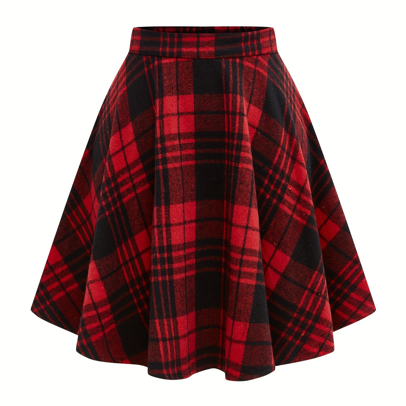 

Size Flared Skirt With Geometric Pattern, Polyester, Detail, Non-stretch, Woven, Regular Fit, Short Length - All Season Wear